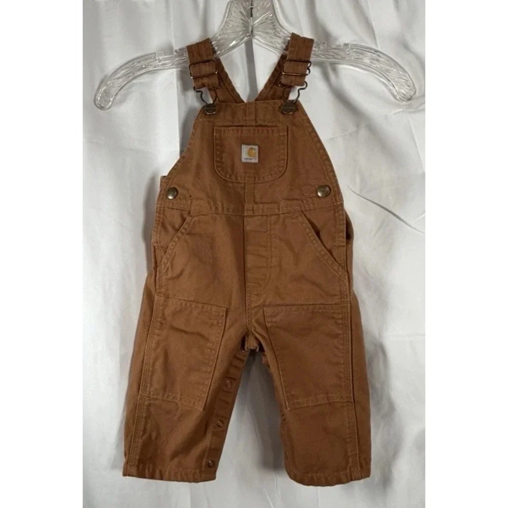 Carhartt Baby Boy Brown Coveralls Sz 9 M